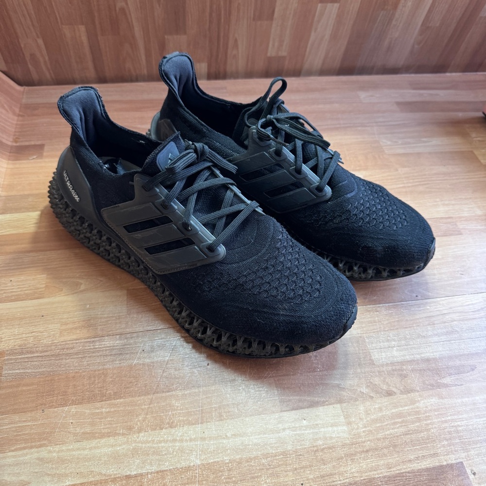 Adidas ultra 4DFWD black running shoes size 10